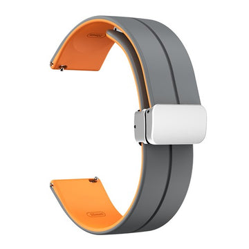 20mm Grey Silicone Quick Release Watch Strap | Chrono Straps UK