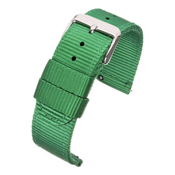 24mm Green Nylon\Woven Quick Release Watch Strap | Chrono Straps UK