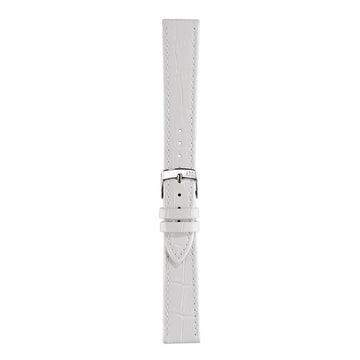 18mm Morellato White Leather Watch Strap | Chrono Straps UK