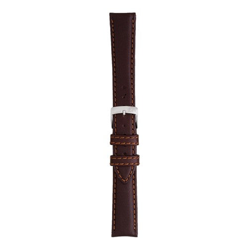 22mm Morellato Brown Leather Watch Strap | Chrono Straps UK