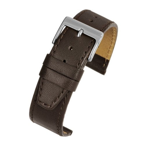 22mm Brown Leather Extra Long Watch Strap | Chrono Straps UK