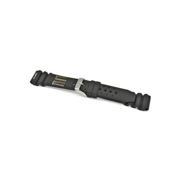 20mm Black Rubber\Resin Divers / Rubber / Silicone Watch Strap | Chrono Straps UK