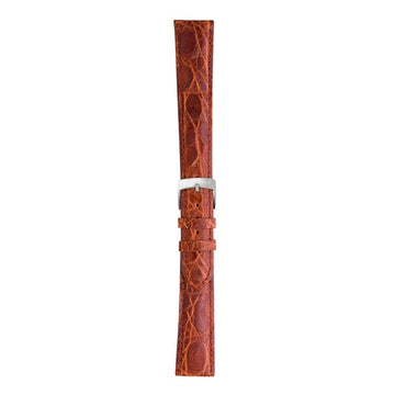 18mm Morellato Brown Genuine Crocodile Watch Strap | Chrono Straps UK