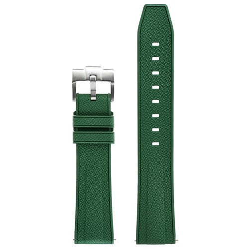 20mm Green Silicone Divers / Rubber / Silicone Watch Strap | Chrono Straps UK