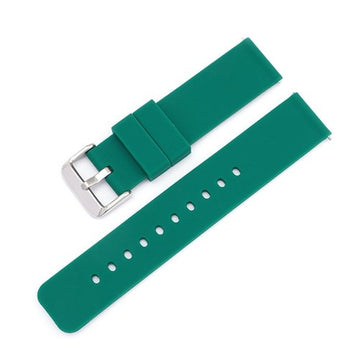 22mm Green Silicone Quick Release Watch Strap | Chrono Straps UK