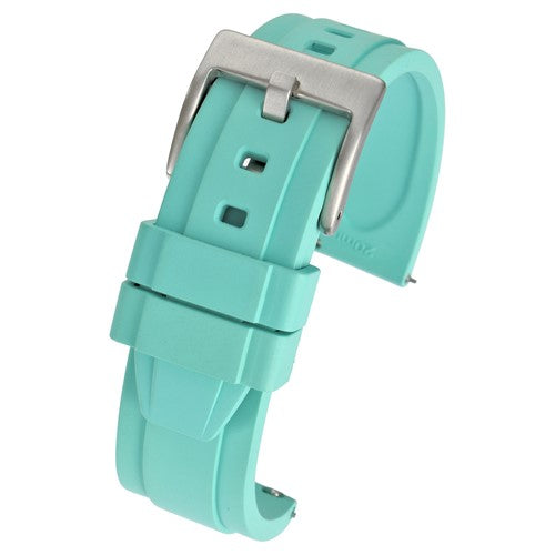 22mm Cyan Rubber\Resin Quick Release Watch Strap | Chrono Straps UK