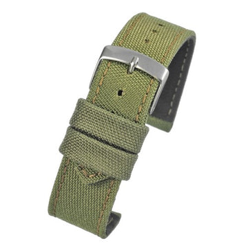 20mm Green Nylon\Woven Essential Watch Strap | Chrono Straps UK
