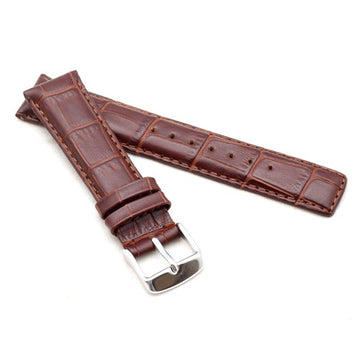 22mm Brown Leather Brand Compatible Watch Strap | Chrono Straps UK