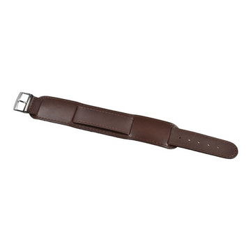 20mm Brown Leather Military Watch Strap | Chrono Straps UK