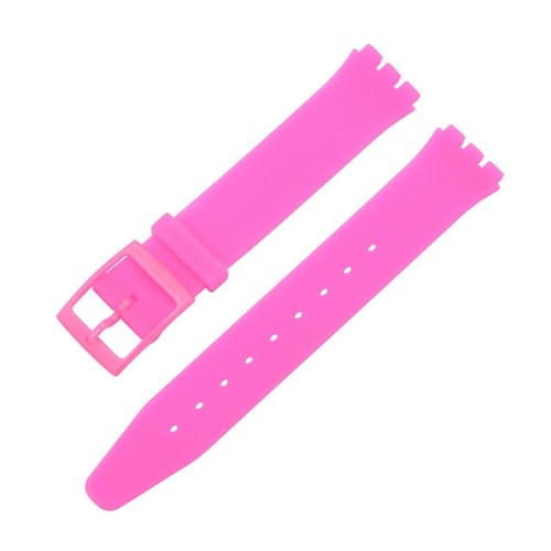 16mm Pink Silicone Brand Compatible Watch Strap | Chrono Straps UK