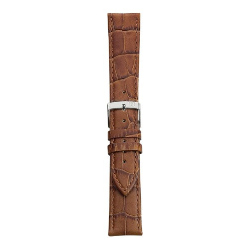 22mm Morellato Brown Leather Watch Strap | Chrono Straps UK