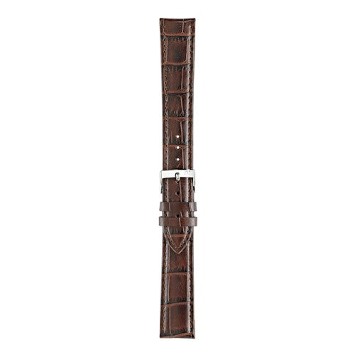 24mm Morellato Brown Leather Watch Strap | Chrono Straps UK
