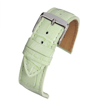 26mm Green Leather Essential Watch Strap | Chrono Straps UK