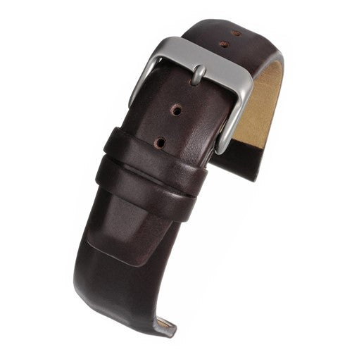 22mm Brown Leather Essential Watch Strap | Chrono Straps UK