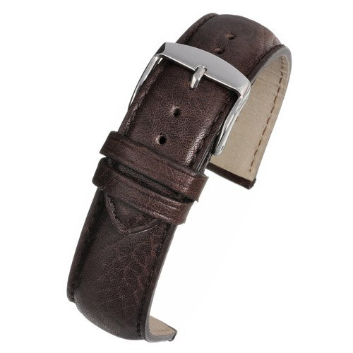 18mm Brown Leather Premium Watch Strap | Chrono Straps UK