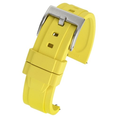 18mm Yellow Rubber\Resin Quick Release Watch Strap | Chrono Straps UK