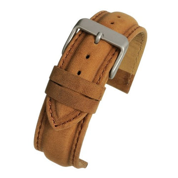 16mm Brown Leather Essential Watch Strap | Chrono Straps UK