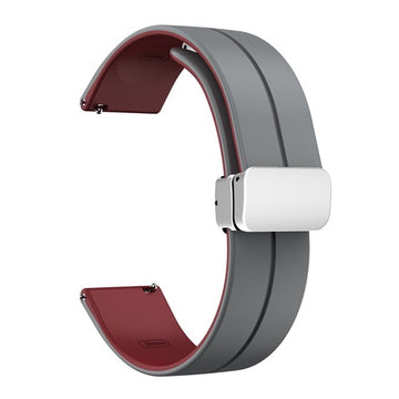 20mm Grey Silicone Quick Release Watch Strap | Chrono Straps UK