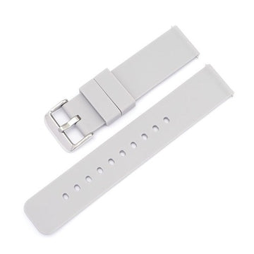 16mm Grey Silicone Quick Release Watch Strap | Chrono Straps UK