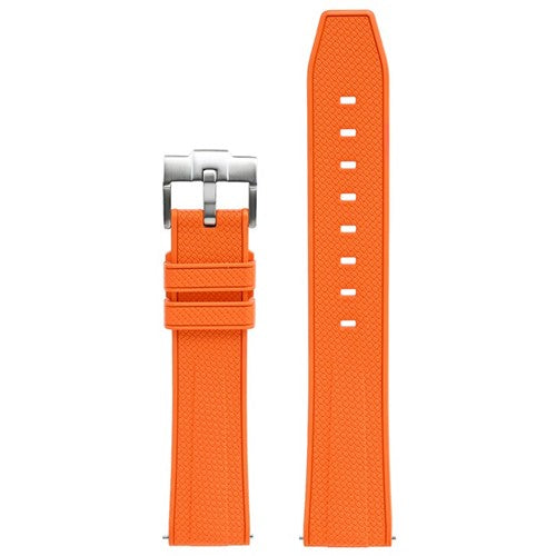 20mm Orange Silicone Divers / Rubber / Silicone Watch Strap | Chrono Straps UK