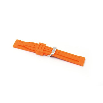18mm Orange Silicone Divers / Rubber / Silicone Watch Strap | Chrono Straps UK