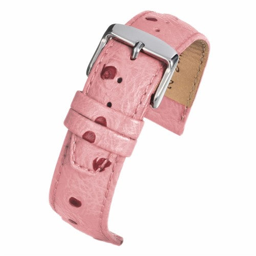 18mm Pink Leather Essential Watch Strap | Chrono Straps UK