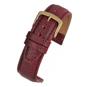 8mm Red Leather Essential Watch Strap | Chrono Straps UK
