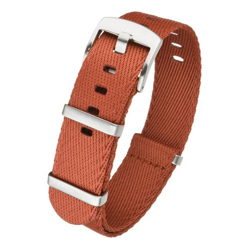 20mm Orange Nylon\Woven Military Watch Strap | Chrono Straps UK