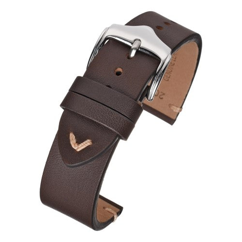 20mm Brown Leather Premium Watch Strap | Chrono Straps UK