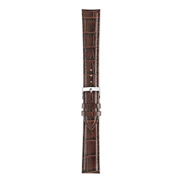 22mm Morellato Brown Leather Watch Strap | Chrono Straps UK