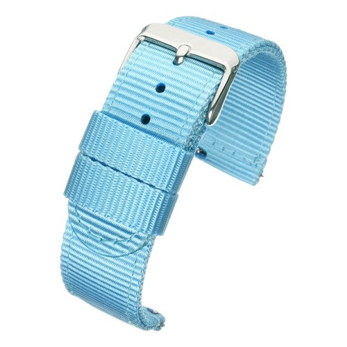 18mm Blue Nylon\Woven Quick Release Watch Strap | Chrono Straps UK