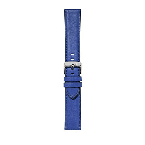 22mm Morellato Blue Leather Watch Strap | Chrono Straps UK
