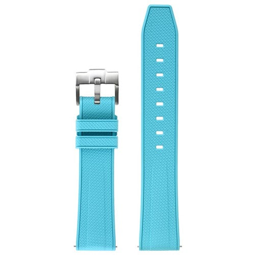20mm Light Blue Silicone Divers / Rubber / Silicone Watch Strap | Chrono Straps UK