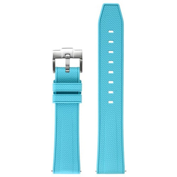 20mm Light Blue Silicone Divers / Rubber / Silicone Watch Strap | Chrono Straps UK