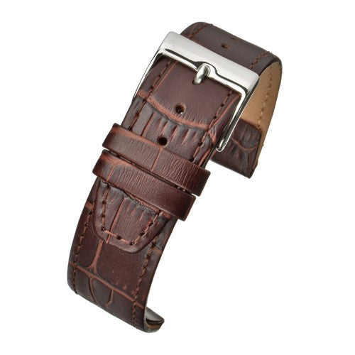 18mm Brown Leather Open Ended Watch Strap | Chrono Straps UK