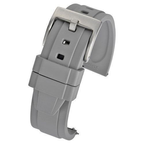 20mm Grey Rubber\Resin Quick Release Watch Strap | Chrono Straps UK
