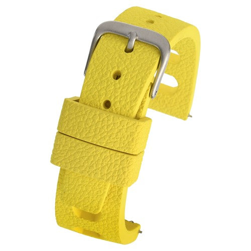 22mm Yellow Rubber\Resin Quick Release Watch Strap | Chrono Straps UK