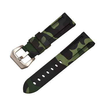 24mm Green Silicone Divers / Rubber / Silicone Watch Strap | Chrono Straps UK
