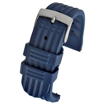 22mm Blue Rubber\Resin Quick Release Watch Strap | Chrono Straps UK