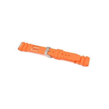 20mm Orange Rubber\Resin Divers / Rubber / Silicone Watch Strap | Chrono Straps UK