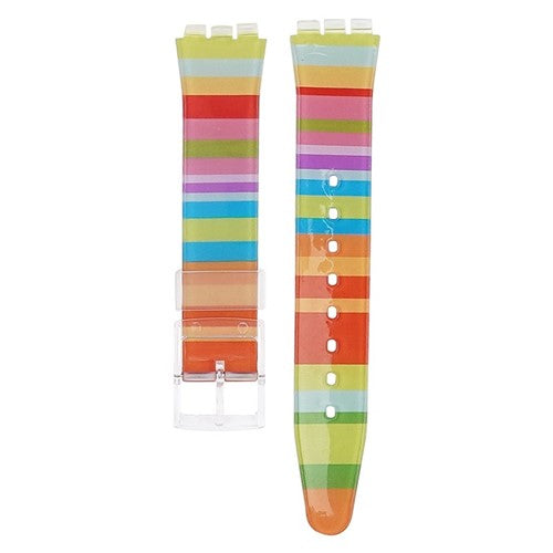 17mm Rainbow Silicone Brand Compatible Watch Strap | Chrono Straps UK