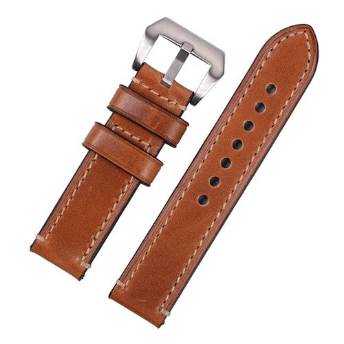 20mm Brown Leather Brand Compatible Watch Strap | Chrono Straps UK