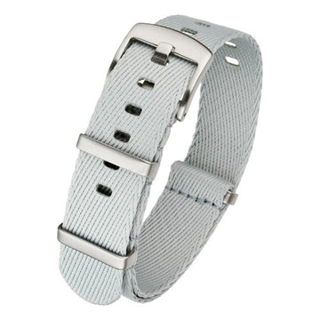 22mm Grey Nylon\Woven Military Watch Strap | Chrono Straps UK