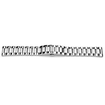 18mm Silver Metal Bracelets & Expanders Watch Strap | Chrono Straps UK