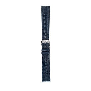 18mm Morellato Blue Genuine Lizard Watch Strap | Chrono Straps UK