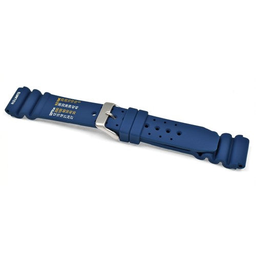 18mm Blue Rubber\Resin Divers / Rubber / Silicone Watch Strap | Chrono Straps UK