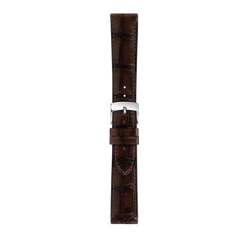 24mm Morellato Brown Leather Watch Strap | Chrono Straps UK