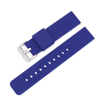 12mm Blue Silicone Quick Release Watch Strap | Chrono Straps UK
