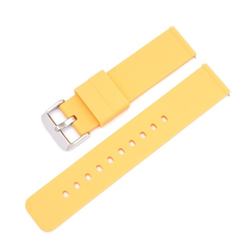 12mm Yellow Silicone Quick Release Watch Strap | Chrono Straps UK