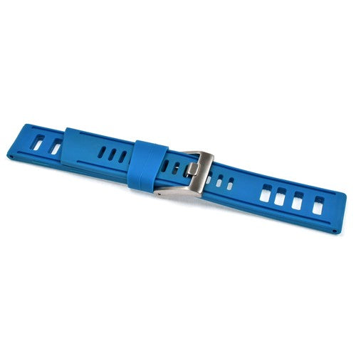 18mm Blue Silicone Divers / Rubber / Silicone Watch Strap | Chrono Straps UK